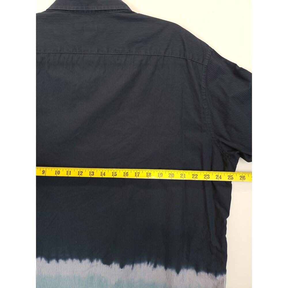 Michael Kors Button Down Shirt Stripe Ombre Men XXL Blue Long Sleeve Casual - Picture 5 of 11